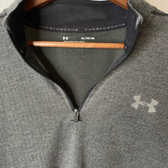 Men’s XL/TG/EG Under Armour Long sleeve pull over Gray Threadborne Shirt. - Picture 6 of 10